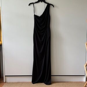 BCBGMaxAzria One Shoulder Black Dress